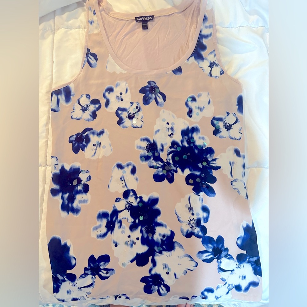 Express sequined lightweight tank